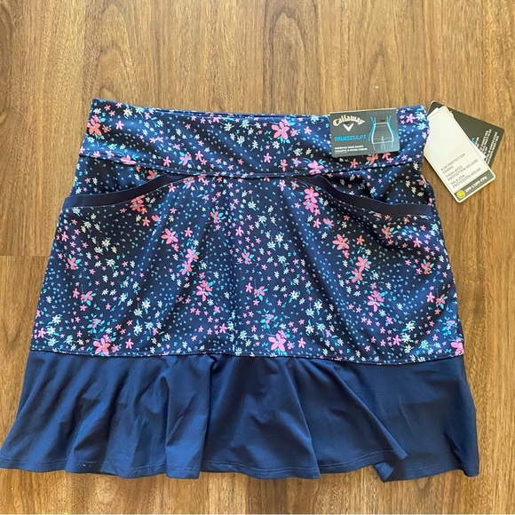 Callaway Pink and Blue Mini Skater Skirt - Picture 1 of 3